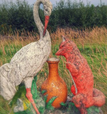 The Story of the Sculpture "The Fox and the Crane"